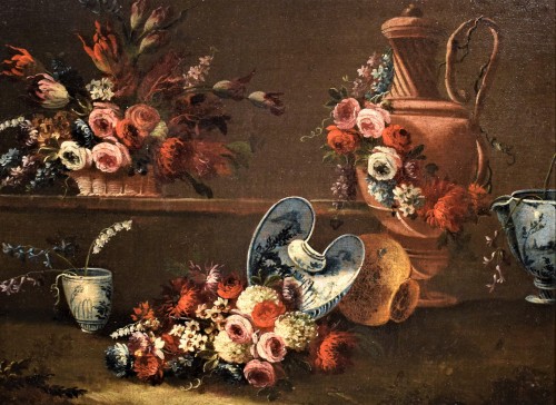 Still life with flower pots - Gaspare López (1677- 1732)